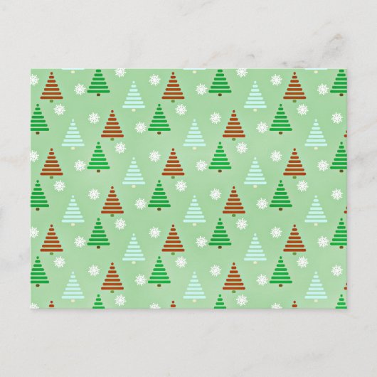 Carte Postale Motif d'arbre de Noël (Devant)