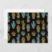 Carte Postale Motif Dark Grunge Cactus (Devant / Derrière)