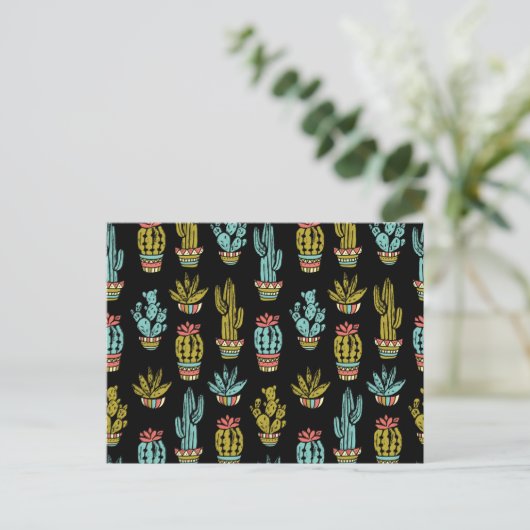 Carte Postale Motif Dark Grunge Cactus (Debout devant)