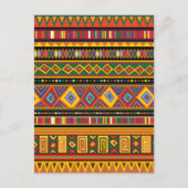 Carte Postale Motif d'art ethnique en Afrique (Devant)