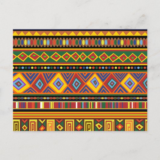 Carte Postale Motif d'art ethnique en Afrique (Devant)