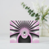 Carte Postale Motif d'art fractal Abstrait moderne (Debout devant)