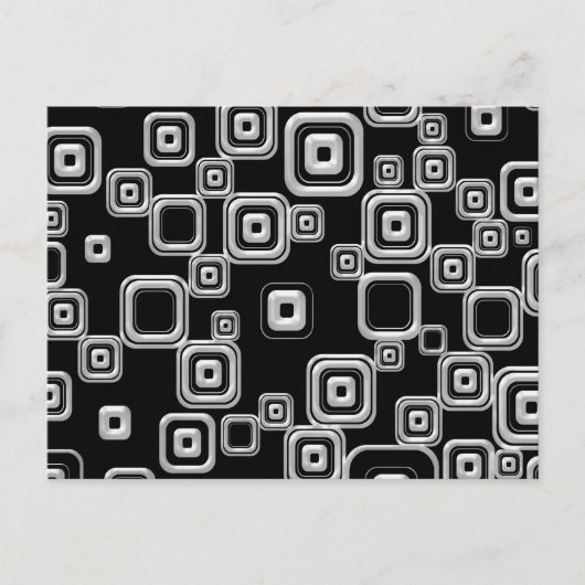 Carte Postale Motif d'art noir et blanc (Devant)