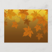 Carte Postale Motif d'automne avec feuilles d'érable en chute et (Devant)