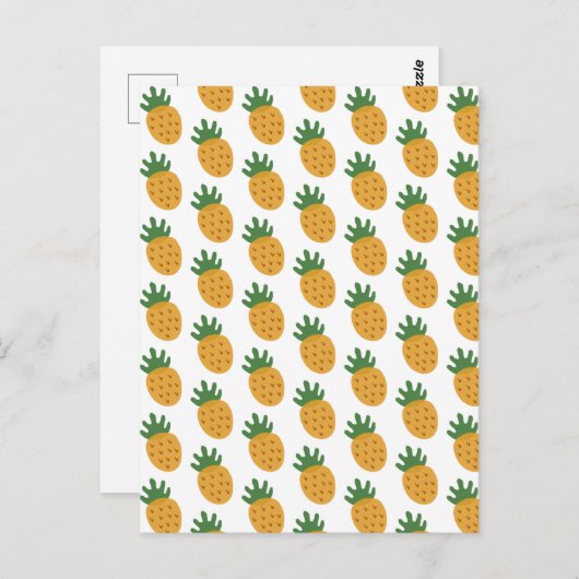 Carte Postale Motif de ananas mignon | Fertilité moderne FIV (Devant / Derrière)
