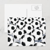 Carte Postale Motif de balle de football (Devant / Derrière)