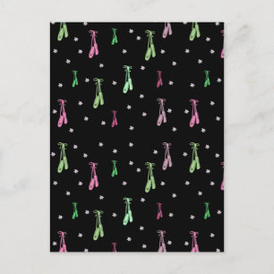 Carte Postale Motif de ballet coloré