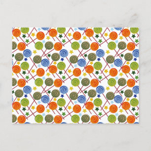 Carte Postale Motif de bonbons motif Lollies lollipop 61