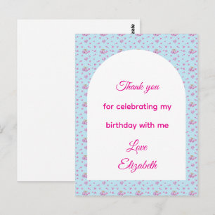 Carte Postale Motif de bourgeons de lilas rose Joyeux Anniversai