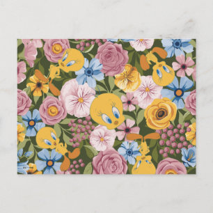 Carte Postale Motif de broderie florale TWEETY™