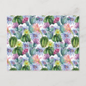 Carte Postale Motif de cactus aquarelle peint à la main (Devant)