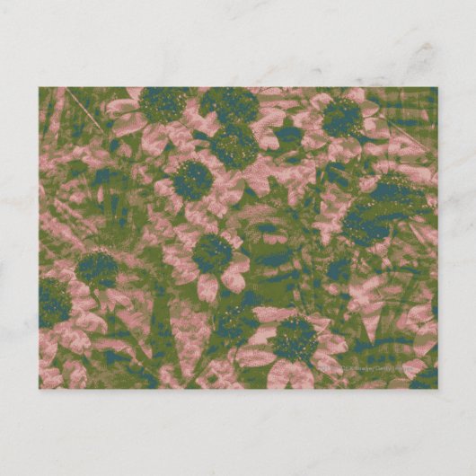 Carte Postale Motif de camouflage de fleur (Devant)