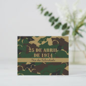 Carte Postale Motif de camouflage de véhicule militaire (Debout devant)