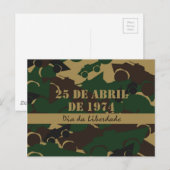 Carte Postale Motif de camouflage de véhicule militaire (Devant / Derrière)