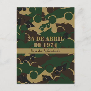 Carte Postale Motif de camouflage de véhicule militaire