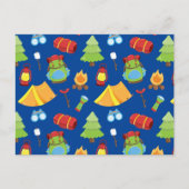 Carte Postale Motif de camp d'été mignon (Devant)