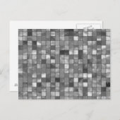 Carte Postale Motif de carreaux noir et blanc variable (Devant / Derrière)