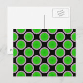 Carte Postale motif de cercle vert (Devant / Derrière)