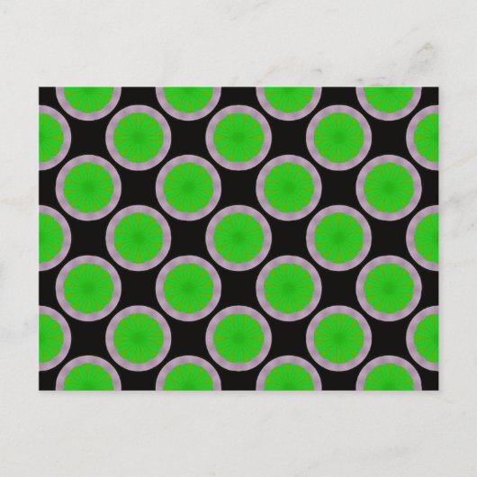 Carte Postale motif de cercle vert (Devant)