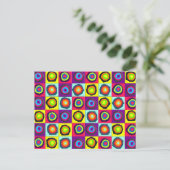 Carte Postale Motif de Cercles Colorés (Debout devant)