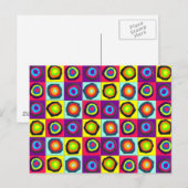 Carte Postale Motif de Cercles Colorés (Devant / Derrière)