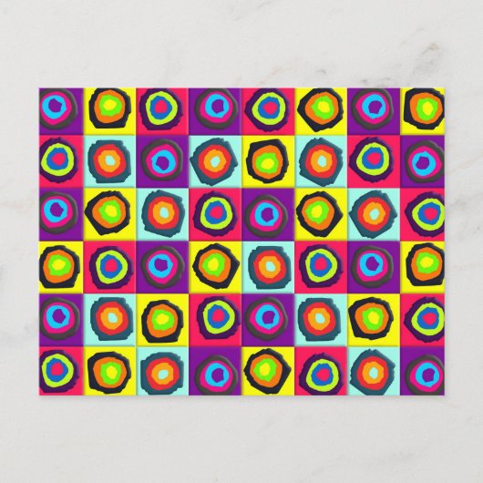 Carte Postale Motif de Cercles Colorés (Devant)