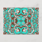 Carte Postale Motif de cercles concentriques célestes circulaire (Devant)