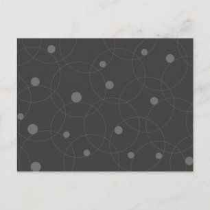 Carte Postale Motif de cercles moderne, simple, ludique et amusa