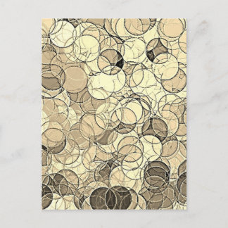Carte Postale Motif de cercles multicolores rétro