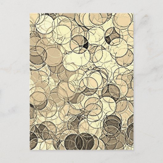 Carte Postale Motif de cercles multicolores rétro (Devant)