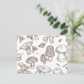 Carte Postale Motif de champignons (Debout devant)