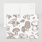 Carte Postale Motif de champignons (Devant / Derrière)