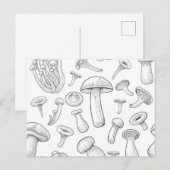 Carte Postale Motif de champignons (Devant / Derrière)