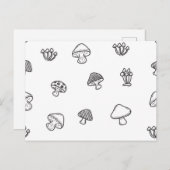 Carte Postale Motif de champignons (Devant / Derrière)