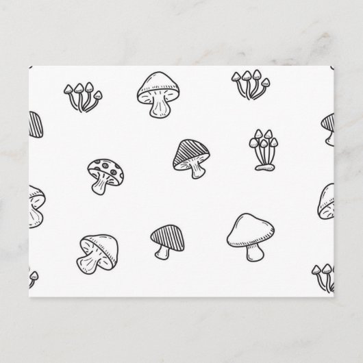 Carte Postale Motif de champignons (Devant)