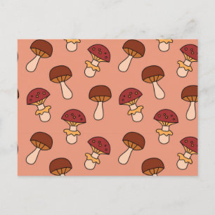Carte Postale Motif de champignons