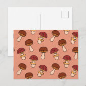 Carte Postale Motif de champignons (Devant / Derrière)