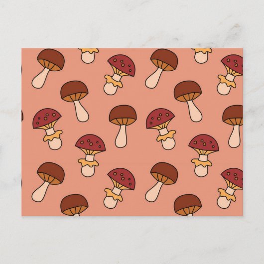 Carte Postale Motif de champignons (Devant)