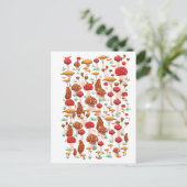 Carte Postale Motif de champignons mignons (Debout devant)