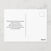 Carte Postale Motif de chaton mignon Merci de Remerciement Fanta (Dos)