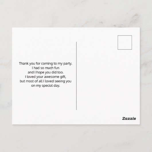 Carte Postale Motif de chaton mignon Merci de Remerciement Fanta (Dos)