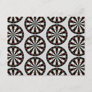 Carte Postale Motif de cible de fléchettes en mosaïque