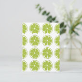 Carte Postale Motif de citron vert (Debout devant)
