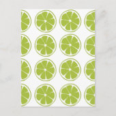 Carte Postale Motif de citron vert (Devant)