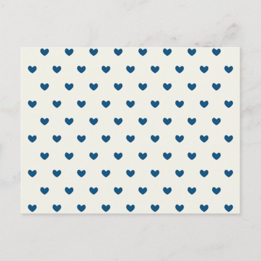 Carte Postale Motif de Coeurs Bleus (Devant)