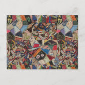 Carte Postale Motif de collage coloré (Dos)