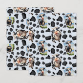 Carte Postale Motif de conception d'animal de vache (Devant / Derrière)