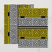 Carte Postale Motif de conception de frise à clé grecque jaune b (Devant / Derrière)