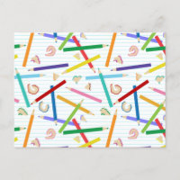 Motif de crayons colorés