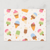 Carte Postale Motif de crème glacée, cône de crème glacée, Popsi (Devant)